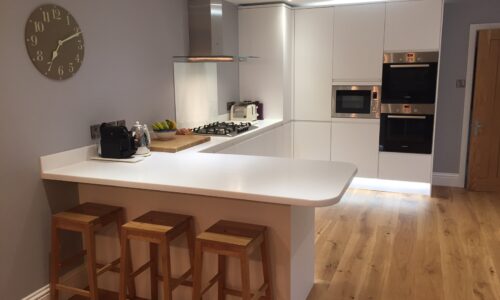 White on White Minimalist Kitchen