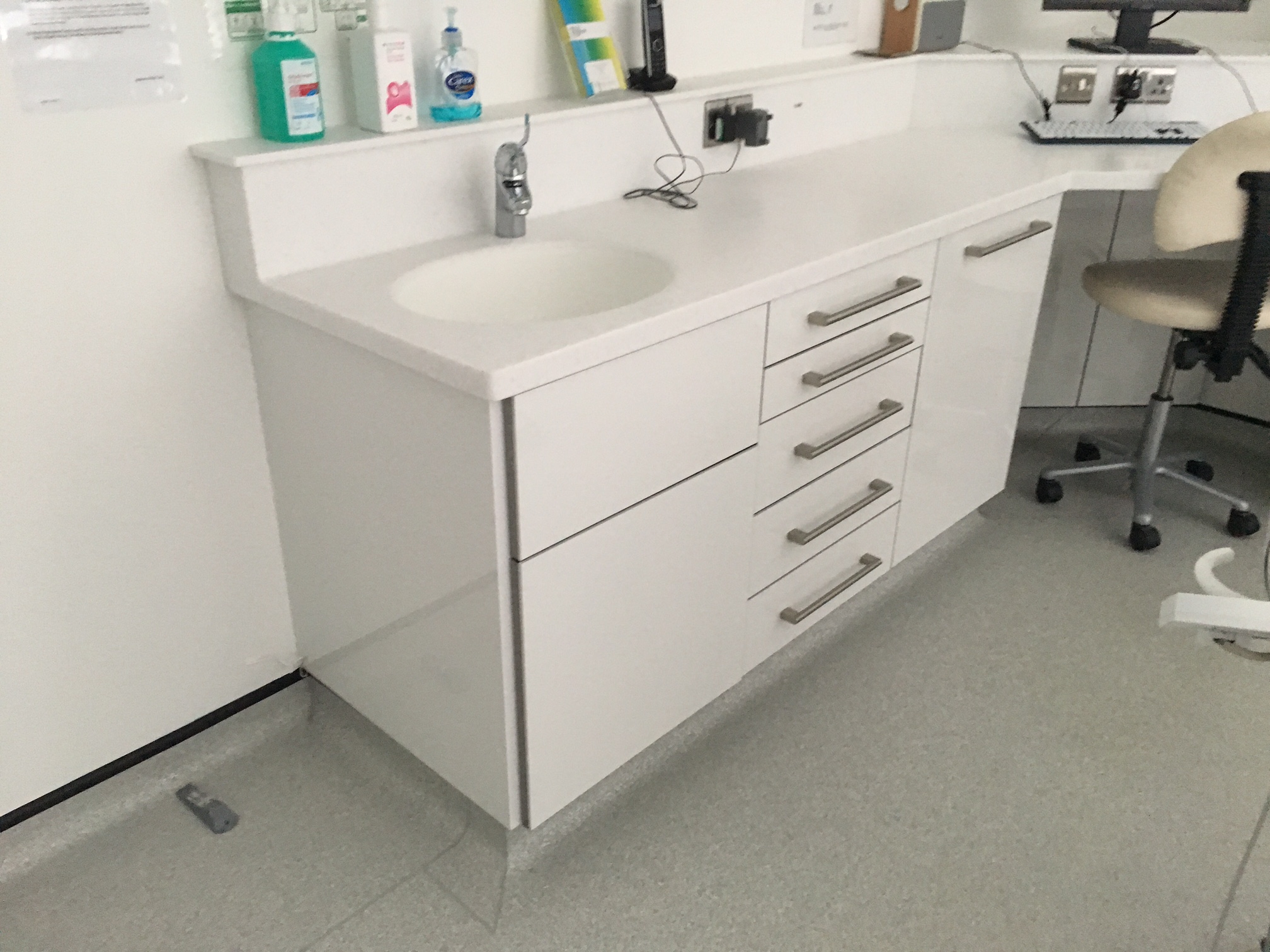 Dental office furniture from Corian