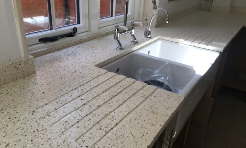 Mistral Kitchen Solid Surface in Toffee Cream