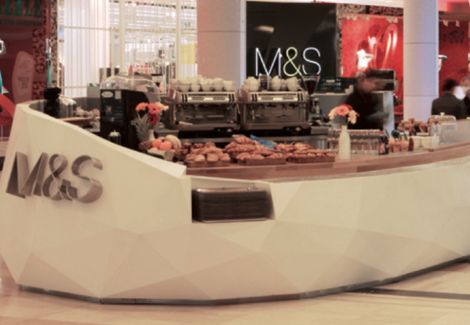 corian used in retail space