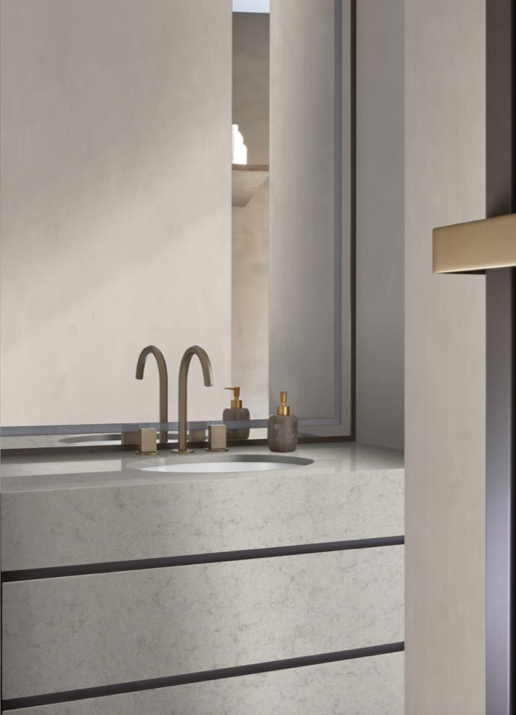 hygienic corian bathroom